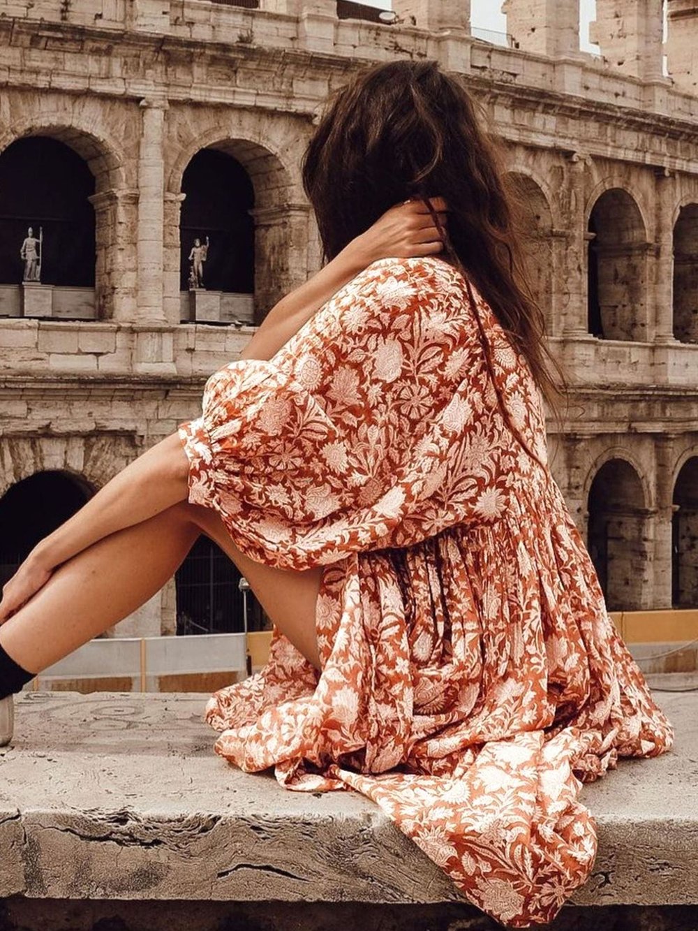 🔥HOT SALE 🔥V Neck Summer Half Sleeve Floral Tunic Short Dress