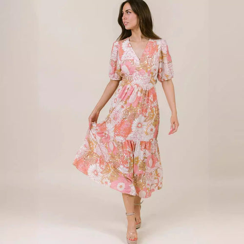 🌸HOT SALE - 49% OFF🌟V-Neck Floral Maxi Dress
