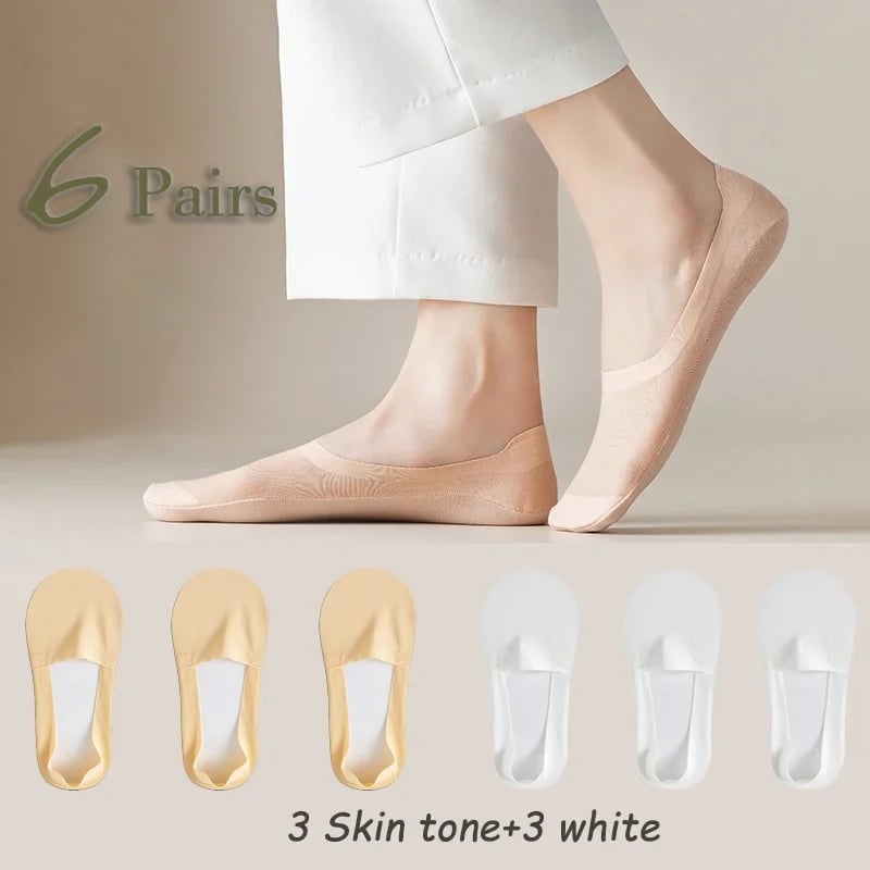 6 Pairs/3 Skin Tone+3 White